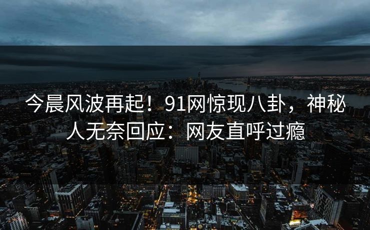 今晨风波再起！91网惊现八卦，神秘人无奈回应：网友直呼过瘾